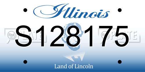 S128175 Illinois License Plate