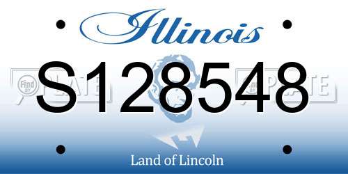 S128548 Illinois License Plate