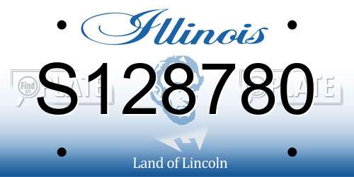 S128780 Illinois License Plate