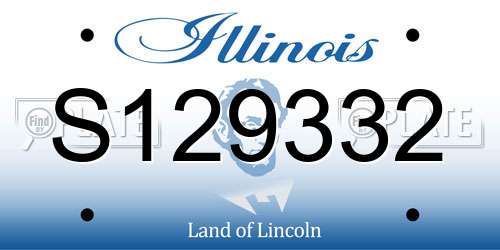 S129332 Illinois License Plate
