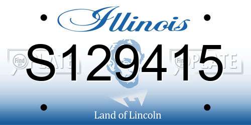 S129415 Illinois License Plate