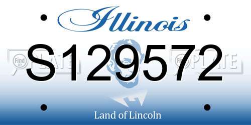 S129572 Illinois License Plate