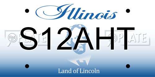 S12AHT Illinois License Plate
