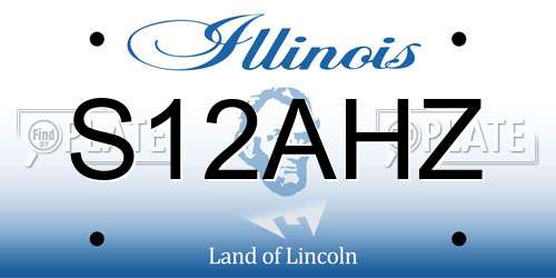 S12AHZ Illinois License Plate