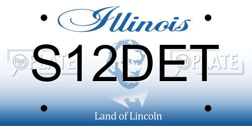 S12DET Illinois License Plate