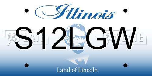 S12LGW Illinois License Plate
