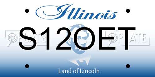 S12OET Illinois License Plate
