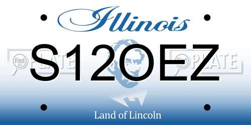 S12OEZ Illinois License Plate