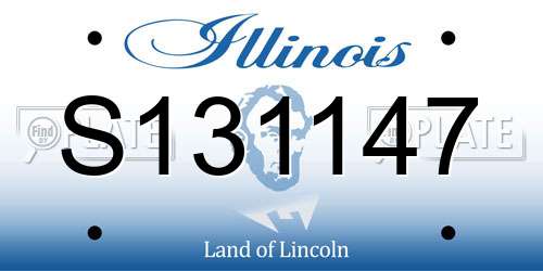 S131147 Illinois License Plate