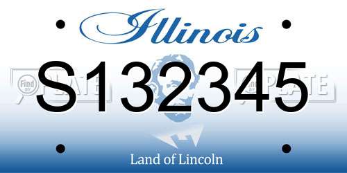 S132345 Illinois License Plate