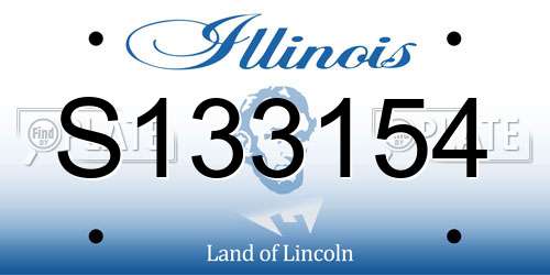 S133154 Illinois License Plate