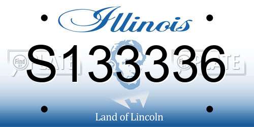 S133336 Illinois License Plate