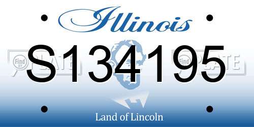 S134195 Illinois License Plate
