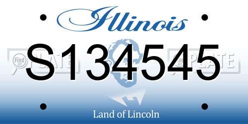 S134545 Illinois License Plate