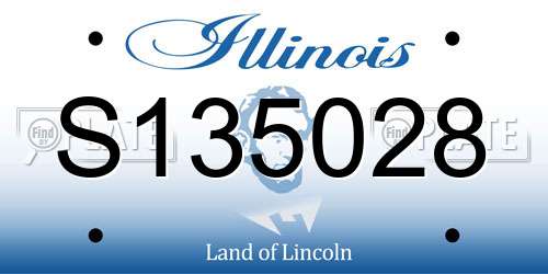 S135028 Illinois License Plate