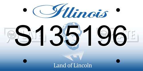 S135196 Illinois License Plate