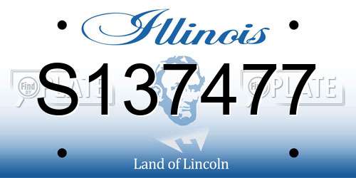 S137477 Illinois License Plate