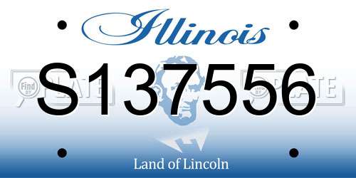 S137556 Illinois License Plate