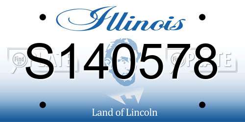 S140578 Illinois License Plate
