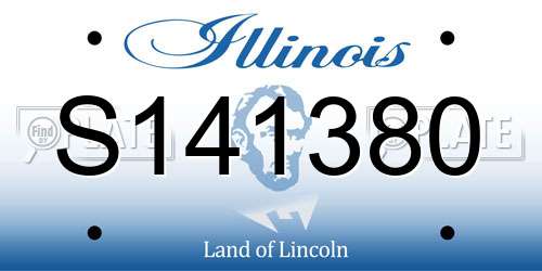 S141380 Illinois License Plate