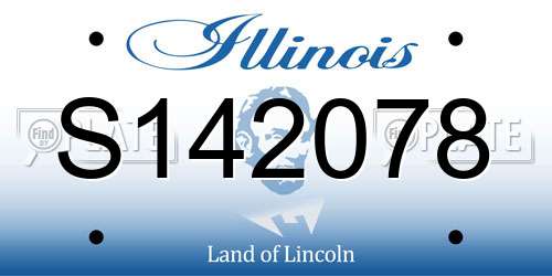 S142078 Illinois License Plate