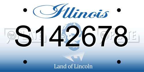 S142678 Illinois License Plate
