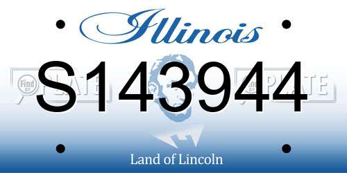 S143944 Illinois License Plate