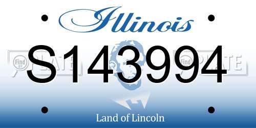 S143994 Illinois License Plate