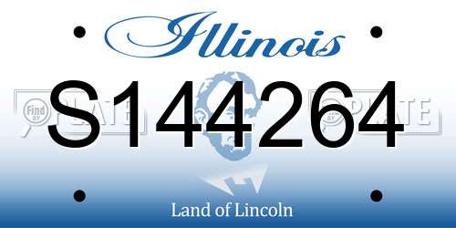 S144264 Illinois License Plate