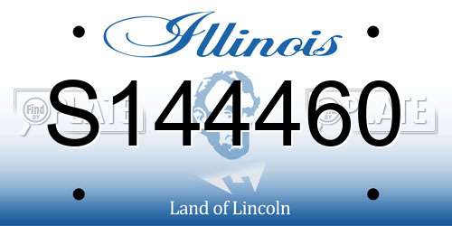 S144460 Illinois License Plate