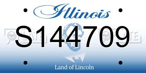 S144709 Illinois License Plate
