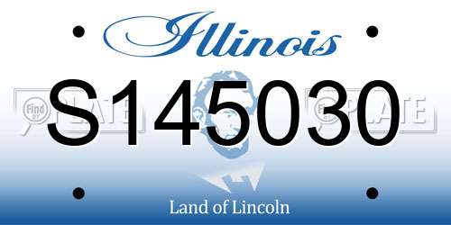 S145030 Illinois License Plate