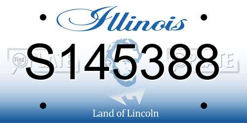 S145388 Illinois License Plate