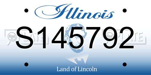 S145792 Illinois License Plate