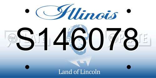S146078 Illinois License Plate