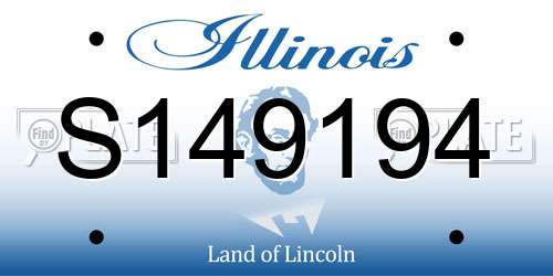 S149194 Illinois License Plate