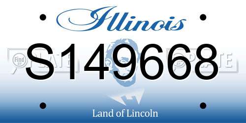 S149668 Illinois License Plate
