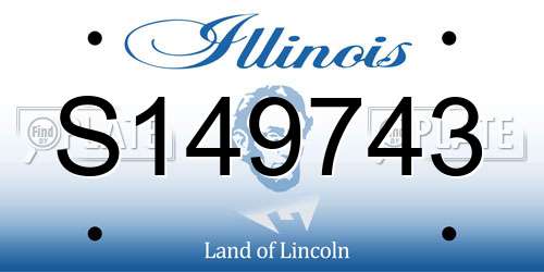 S149743 Illinois License Plate