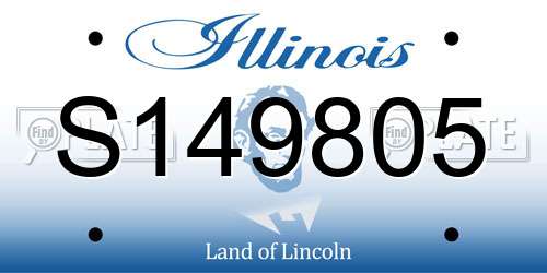 S149805 Illinois License Plate