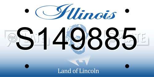 S149885 Illinois License Plate
