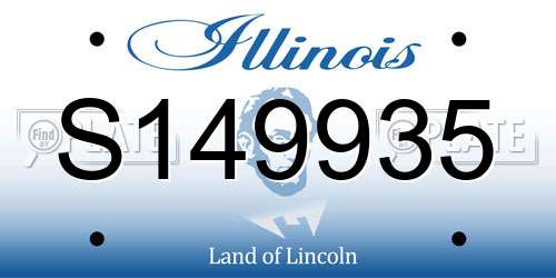 S149935 Illinois License Plate