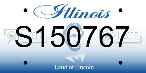 S150767 Illinois License Plate