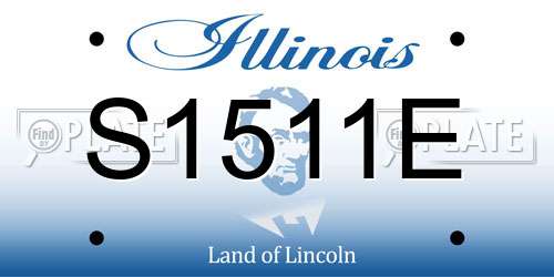 S1511E Illinois License Plate