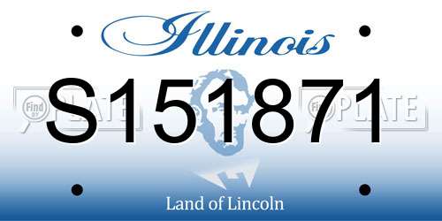 S151871 Illinois License Plate