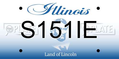 S151IE Illinois License Plate