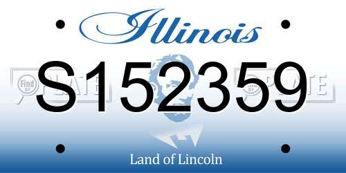 S152359 Illinois License Plate