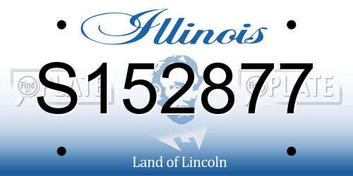 S152877 Illinois License Plate