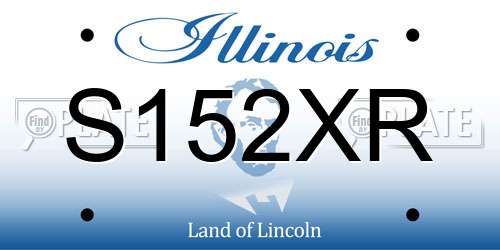 S152XR Illinois License Plate