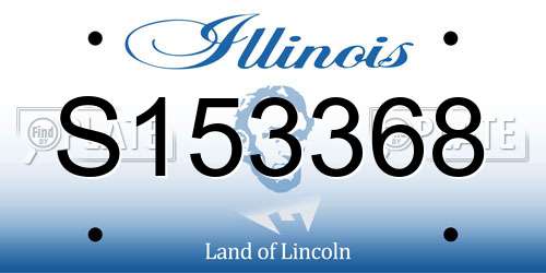 S153368 Illinois License Plate