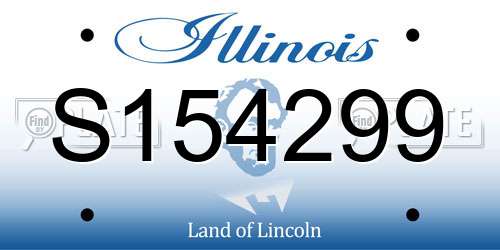 S154299 Illinois License Plate